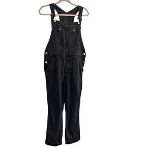Free People Black Denim Overalls